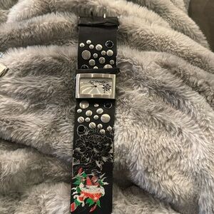 ED HARDY LEATHER WATCH